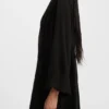 Smocked-waistband dress with plissé pleats Smocked-waistband dress with plissé pleats