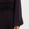 Smocked-waistband dress with plissé pleats Smocked-waistband dress with plissé pleats