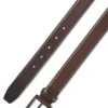 Smooth leather belt with engraved gunmetal buckle Smooth leather belt with engraved gunmetal buckle