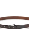 Smooth leather belt with engraved gunmetal buckle Smooth leather belt with engraved gunmetal buckle