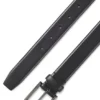 Smooth leather belt with engraved gunmetal buckle Smooth leather belt with engraved gunmetal buckle