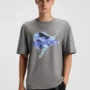 Snowboarding-artwork T-shirt in cotton jersey