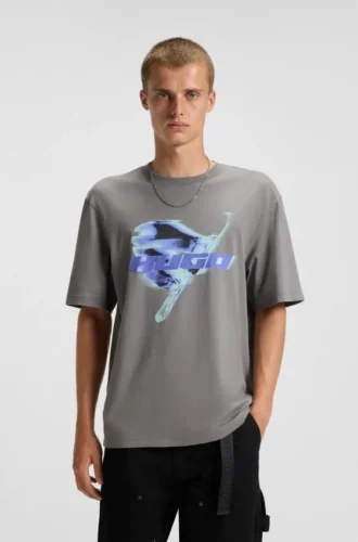Snowboarding-artwork T-shirt in cotton jersey