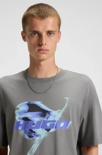Snowboarding-artwork T-shirt in cotton jersey