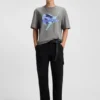 Snowboarding-artwork T-shirt in cotton jersey