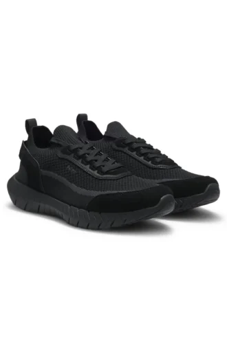 Sock sneakers with suede trims