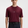 Split-logo T-shirt in cotton jersey