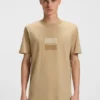 Split-logo T-shirt in cotton jersey