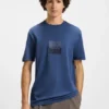 Split-logo T-shirt in cotton jersey