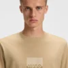 Split-logo T-shirt in cotton jersey
