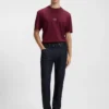 Split-logo T-shirt in cotton jersey