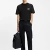 Split-logo T-shirt in cotton jersey
