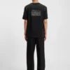 Split-logo T-shirt in cotton jersey