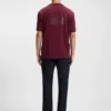 Split-logo T-shirt in cotton jersey