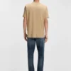 Split-logo T-shirt in cotton jersey