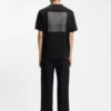Split-logo T-shirt in cotton jersey