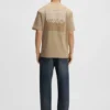 Split-logo T-shirt in cotton jersey