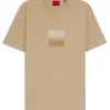 Split-logo T-shirt in cotton jersey
