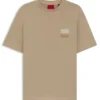 Split-logo T-shirt in cotton jersey