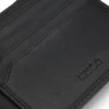 Split-logo wallet in matte leather