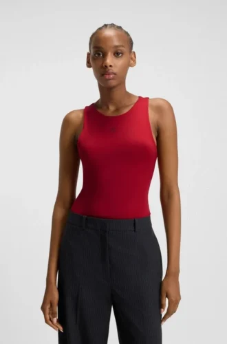 Stacked-logo bodysuit in stretch jersey