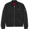 Stacked-logo bomber jacket with water-repellent finish