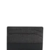 Stacked-logo card holder with monogram print