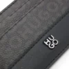 Stacked-logo card holder with monogram print