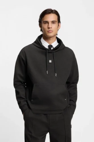 Stacked-logo hoodie in a relaxed fit