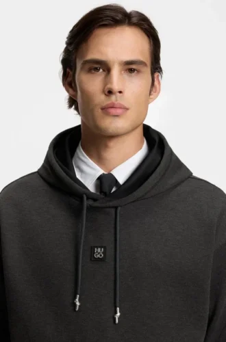 Stacked-logo hoodie in a relaxed fit