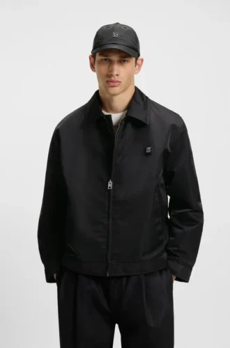 Stacked-logo jacket with water-repellent finish