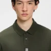 Stacked-logo polo shirt in interlock cotton