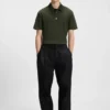 Stacked-logo polo shirt in interlock cotton