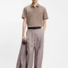 Stacked-logo polo shirt in interlock cotton
