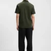 Stacked-logo polo shirt in interlock cotton