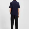 Stacked-logo polo shirt in interlock cotton