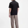 Stacked-logo polo shirt in interlock cotton