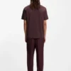 Stacked-logo polo shirt in interlock cotton