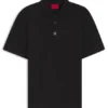 Stacked-logo polo shirt in interlock cotton