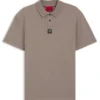 Stacked-logo polo shirt in interlock cotton