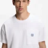 Stacked-logo pyjama T-shirt in stretch cotton