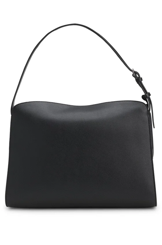 Stacked-logo shoulder bag in faux leather Stacked-logo shoulder bag in faux leather