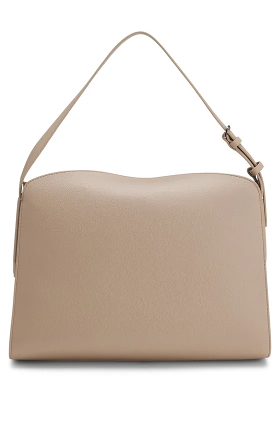 Stacked-logo shoulder bag in faux leather Stacked-logo shoulder bag in faux leather