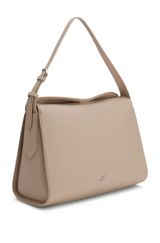 Stacked-logo shoulder bag in faux leather Stacked-logo shoulder bag in faux leather