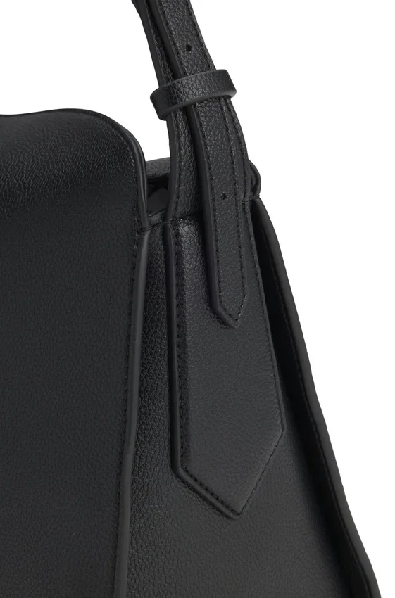 Stacked-logo shoulder bag in faux leather Stacked-logo shoulder bag in faux leather