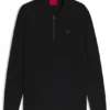 Stacked-logo sweater with zip collar