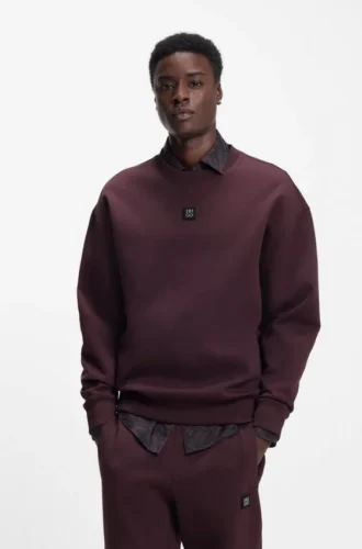 Stacked-logo sweatshirt in a cotton blend