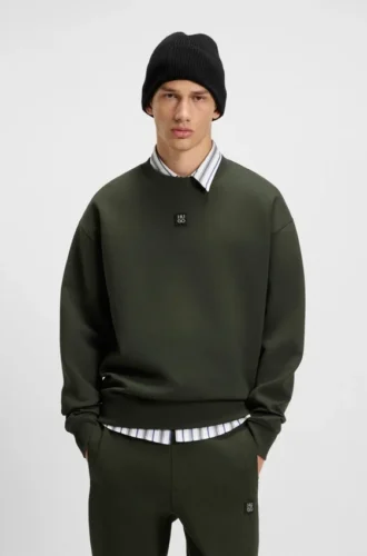Stacked-logo sweatshirt in a cotton blend