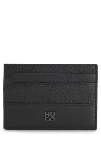 Stacked-logo wallet in leather