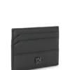 Stacked-logo wallet in leather